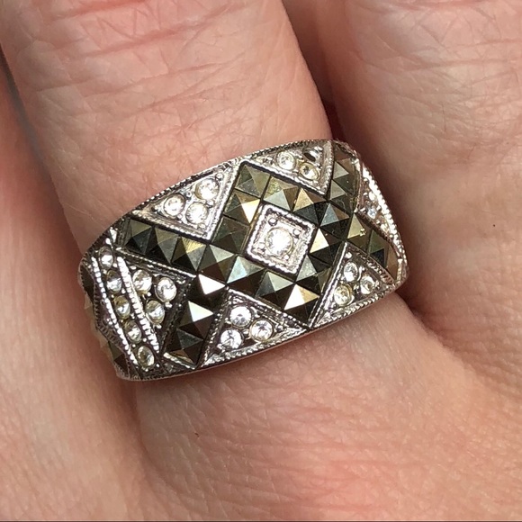 judith jack Jewelry - Judith Jack sterling/marcasite/Swarovski ring Sz 8 judith jack Jewelry - Judith Jack sterling/marcasite/Swarovski ring Sz 8